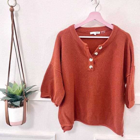 Baltic Born Maddock Knit Top Rust Thermal Size L - Picture 2 of 6